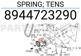 Isuzu 8944723290 SPRING; TENS