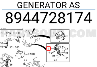 Isuzu 8944728174 GENERATOR AS