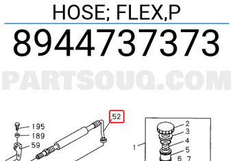 Isuzu 8944737373 HOSE; FLEX,P