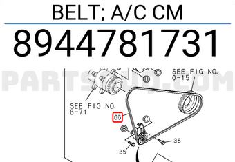 Isuzu 8944781731 BELT; A/C CM