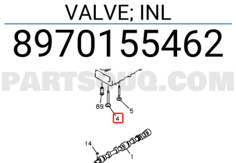 Isuzu 8970155462 VALVE; INL
