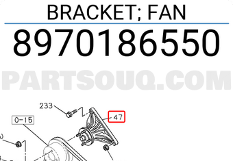 Isuzu 8970186550 BRACKET; FAN