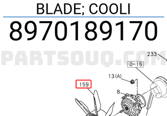 Isuzu 8970189170 BLADE; COOLI