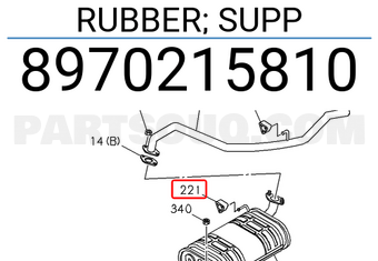 Isuzu 8970215810 RUBBER; SUPP