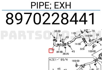 Isuzu 8970228441 PIPE; EXH