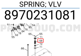 Isuzu 8970231081 SPRING; VLV