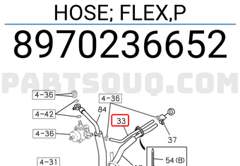 Isuzu 8970236652 HOSE; FLEX,P