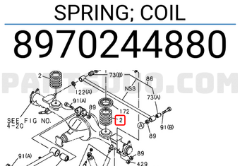 Isuzu 8970244880 SPRING; COIL