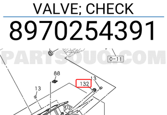 Isuzu 8970254391 VALVE; CHECK