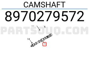 Isuzu 8970279572 CAMSHAFT