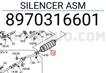 Isuzu 8970316601 SILENCER ASM