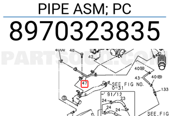 Isuzu 8970323835 PIPE ASM; PC