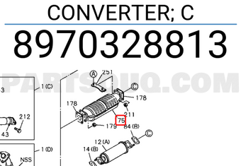 Isuzu 8970328813 CONVERTER; C