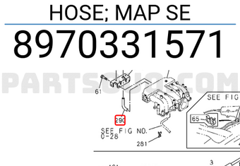 Isuzu 8970331571 HOSE; MAP SE
