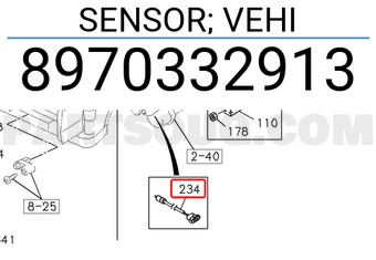 Isuzu 8970332913 SENSOR; VEHI