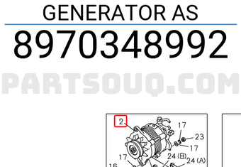Isuzu 8970348992 GENERATOR AS