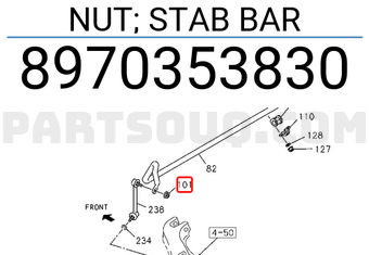 Isuzu 8970353830 NUT; STAB BAR