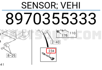 Isuzu 8970355333 SENSOR; VEHI