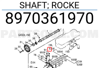 Isuzu 8970361970 SHAFT; ROCKE