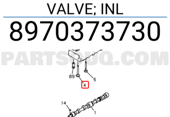 Isuzu 8970373730 VALVE; INL