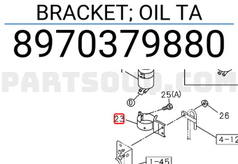 Isuzu 8970379880 BRACKET; OIL TA
