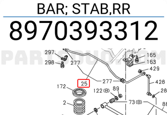 Isuzu 8970393312 BAR; STAB,RR