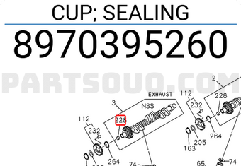 Isuzu 8970395260 CUP; SEALING