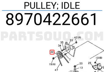 Isuzu 8970422661 PULLEY; IDLE