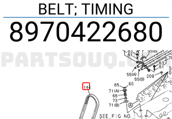 Isuzu 8970422680 BELT; TIMING