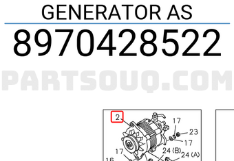 Isuzu 8970428522 GENERATOR AS