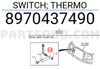 Isuzu 8970437490 SWITCH; THERMO