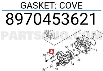 Isuzu 8970453621 GASKET; COVE