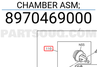 Isuzu 8970469000 CHAMBER ASM;