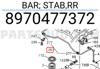 Isuzu 8970477372 BAR; STAB,RR