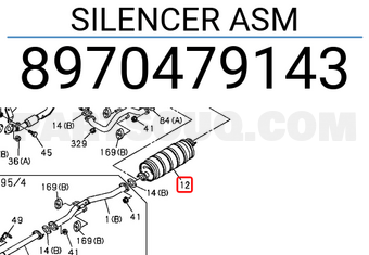 Isuzu 8970479143 SILENCER ASM