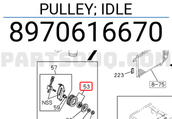 Isuzu 8970616670 PULLEY; IDLE