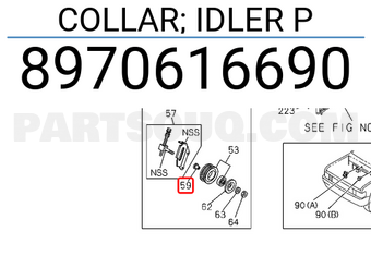 Isuzu 8970616690 COLLAR; IDLER P