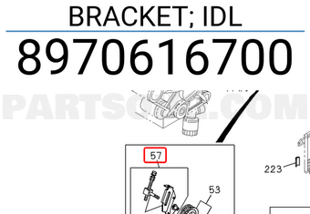 Isuzu 8970616700 BRACKET; IDL