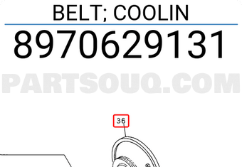 Isuzu 8970629131 BELT; COOLIN