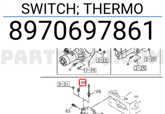 Isuzu 8970697861 SWITCH; THERMO
