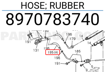 Isuzu 8970783740 HOSE; RUBBER