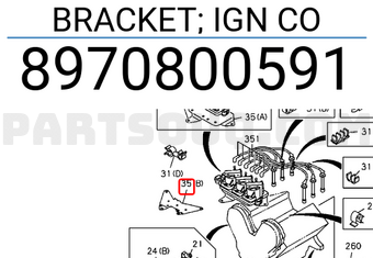Isuzu 8970800591 BRACKET; IGN CO