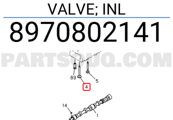 Isuzu 8970802141 VALVE; INL