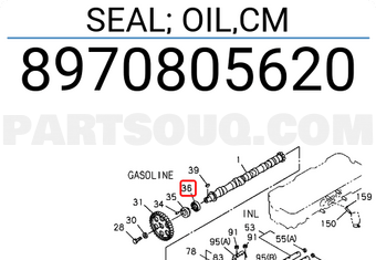 Isuzu 8970805620 SEAL; OIL,CM