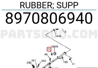 Isuzu 8970806940 RUBBER; SUPP