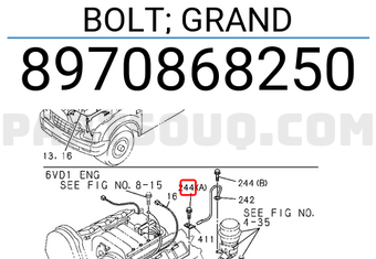 Isuzu 8970868250 BOLT; GRAND