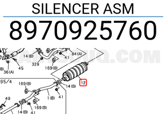 Isuzu 8970925760 SILENCER ASM