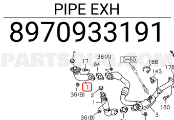 Isuzu 8970933191 PIPE EXH