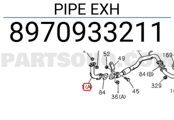 Isuzu 8970933211 PIPE EXH