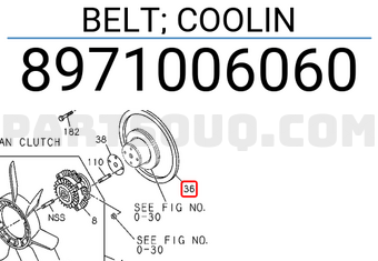 Isuzu 8971006060 BELT; COOLIN